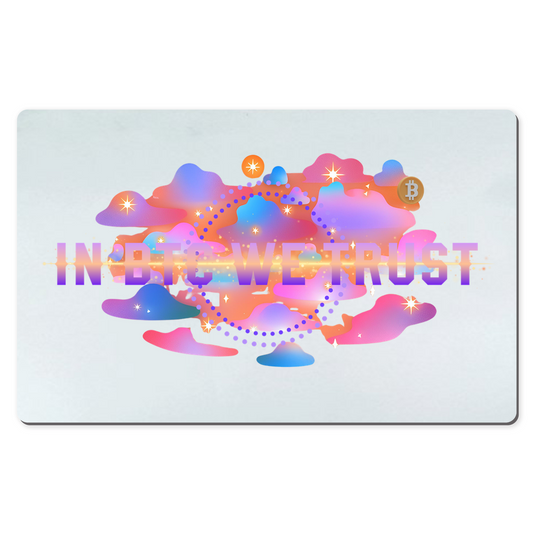 In BTC we trust | Pastel Color Desk Pad